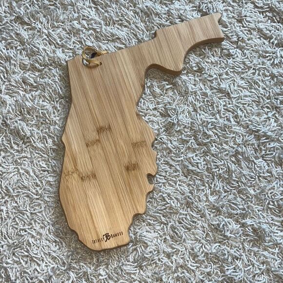 New Totally Bamboo State of Florida Shaped University of Tampa Serving Cutting B - Picture 6 of 9